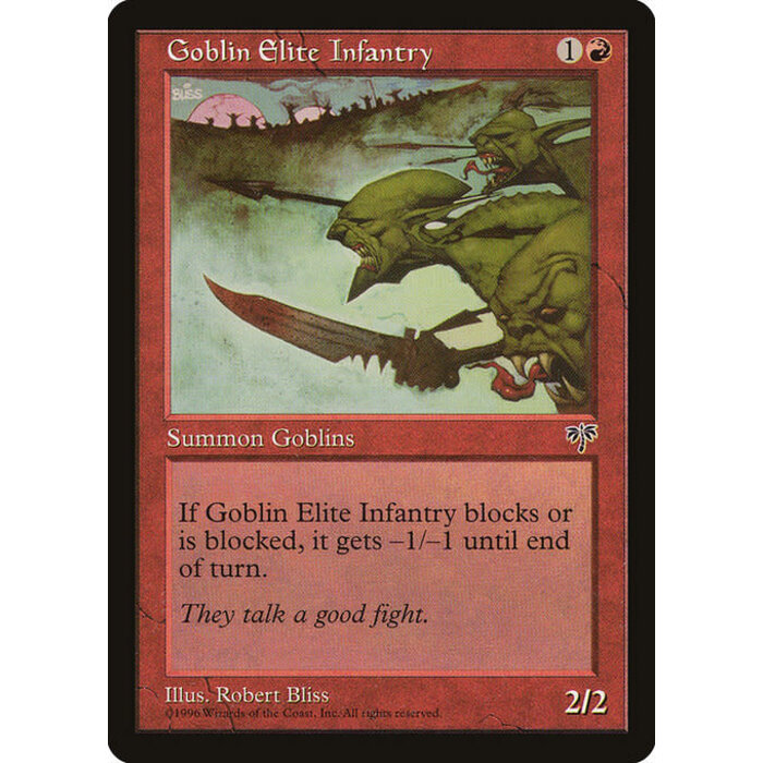 Magic: The Gathering Goblin Elite Infantry (177) Heavily Played
