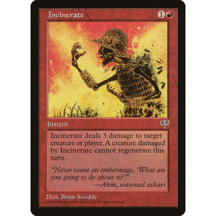 Magic: The Gathering Incinerate (184) Heavily Played