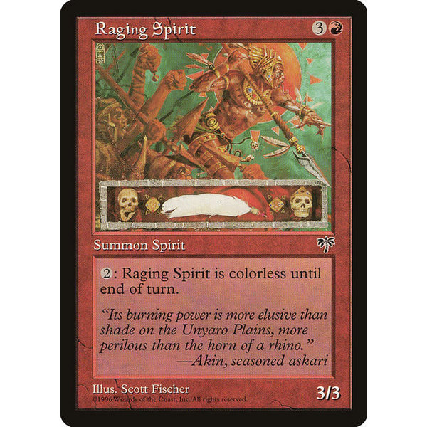 Magic: The Gathering Raging Spirit (188) Heavily Played