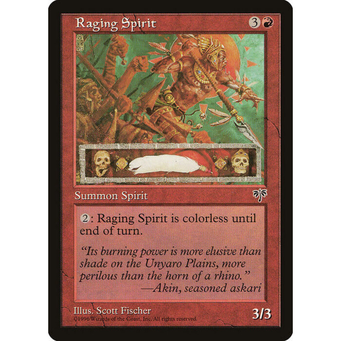 Magic: The Gathering Raging Spirit (188) Lightly Played