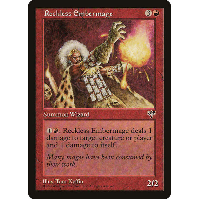 Magic: The Gathering Reckless Embermage (189) Moderately Played