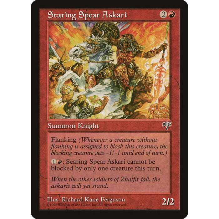 Magic: The Gathering Searing Spear Askari (191) Heavily Played