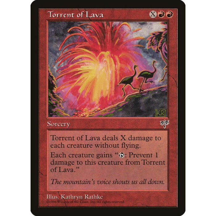 Magic: The Gathering Torrent of Lava (199) Moderately Played