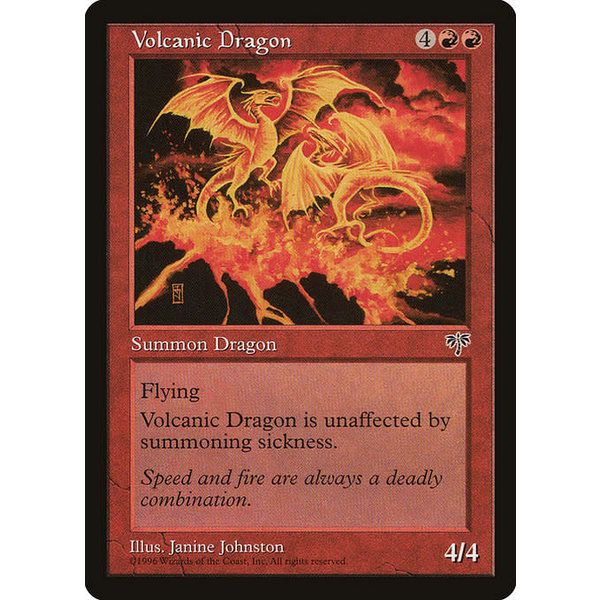 Magic: The Gathering Volcanic Dragon (201) Moderately Played