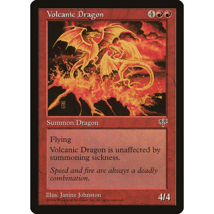Magic: The Gathering Volcanic Dragon (201) Moderately Played