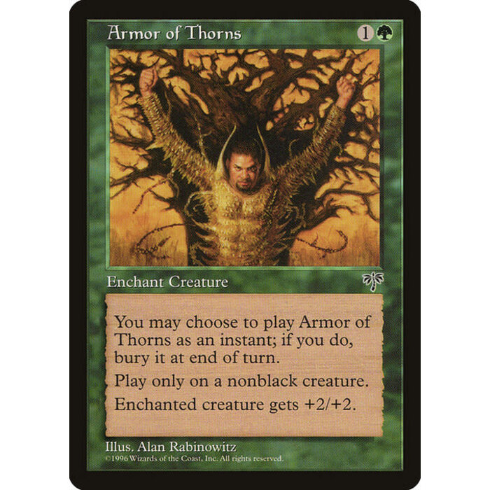 Magic: The Gathering Armor of Thorns (206) Moderately Played