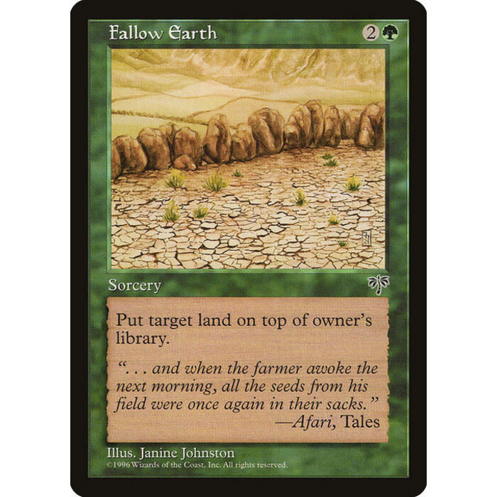 Magic: The Gathering Fallow Earth (214) Moderately Played