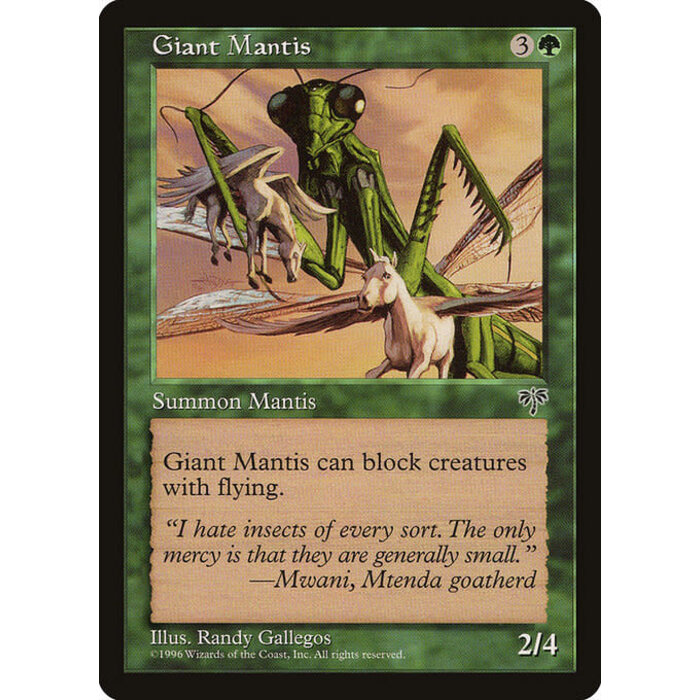 Magic: The Gathering Giant Mantis (218) Heavily Played