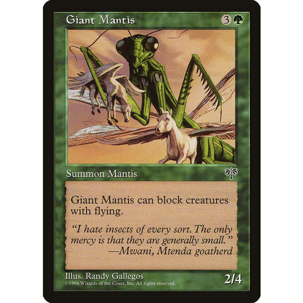 Magic: The Gathering Giant Mantis (218) Moderately Played