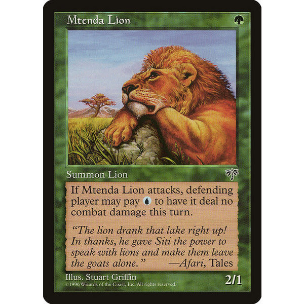 Magic: The Gathering Mtenda Lion (230) Heavily Played