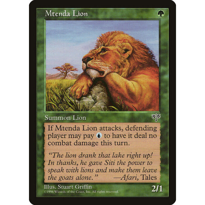 Magic: The Gathering Mtenda Lion (230) Heavily Played