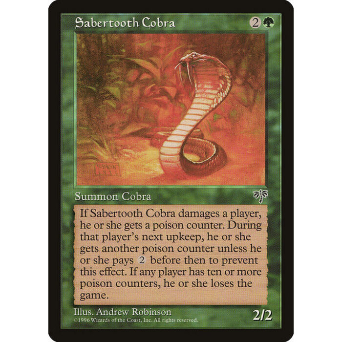 Magic: The Gathering Sabertooth Cobra (238) Lightly Played