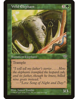 Magic: The Gathering Wild Elephant (254) Heavily Played