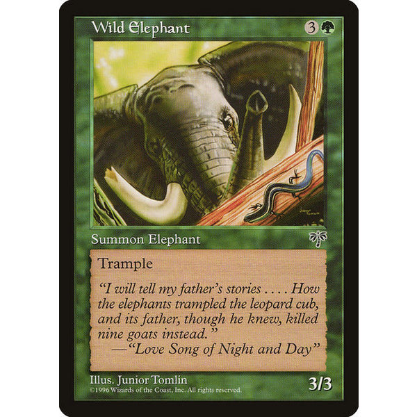 Magic: The Gathering Wild Elephant (254) Moderately Played