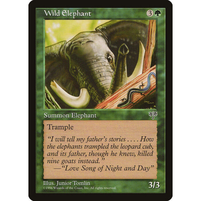 Magic: The Gathering Wild Elephant (254) Moderately Played