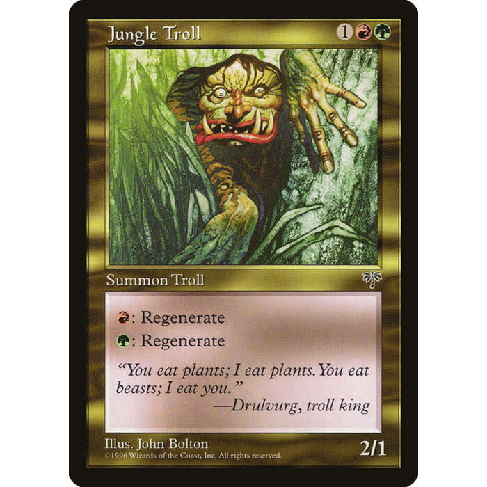 Magic: The Gathering Jungle Troll (269) Heavily Played