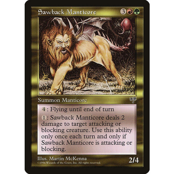 Magic: The Gathering Sawback Manticore (281) Moderately Played