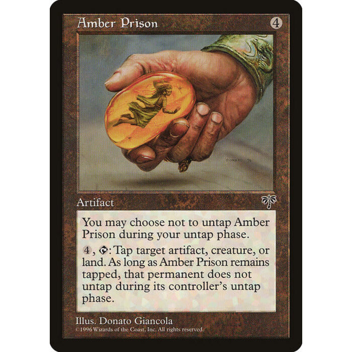 Magic: The Gathering Amber Prison (292) Moderately Played