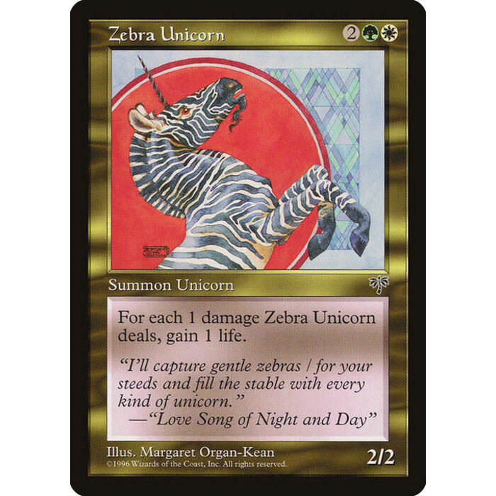 Magic: The Gathering Zebra Unicorn (290) Moderately Played