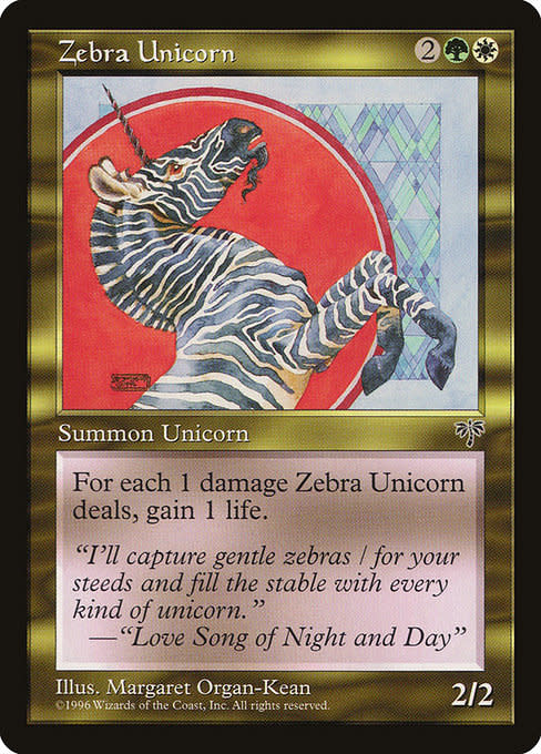 Magic: The Gathering Zebra Unicorn (290) Moderately Played - Kingslayer Games Magic: The Gathering Zebra Unicorn (290) Moderately Played - Kingslayer Games