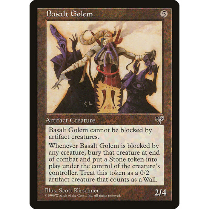 Magic: The Gathering Basalt Golem (294) Moderately Played