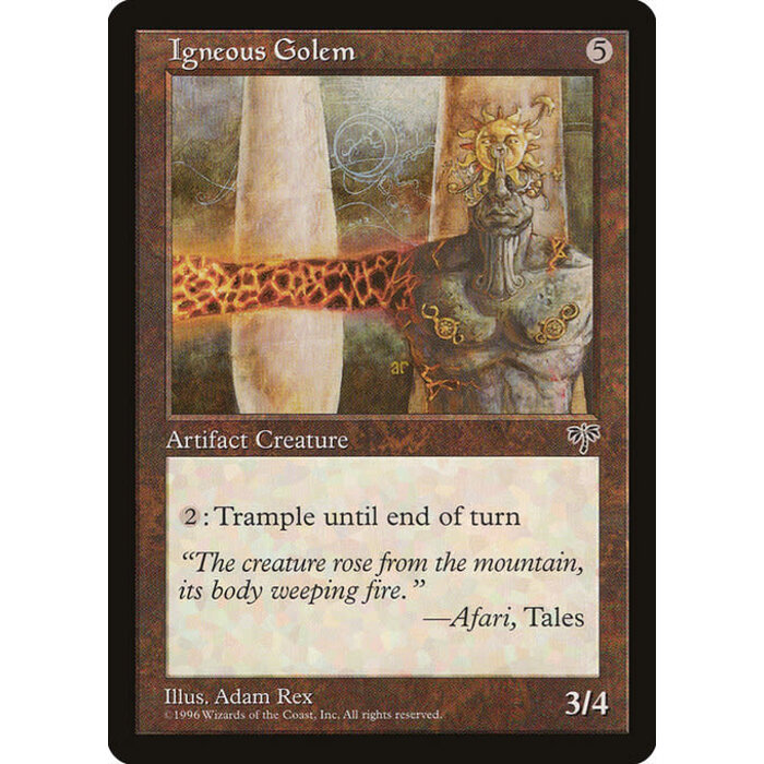 Magic: The Gathering Igneous Golem (305) Moderately Played