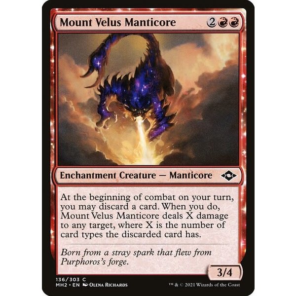 Magic: The Gathering Mount Velus Manticore (136) Near Mint Foil
