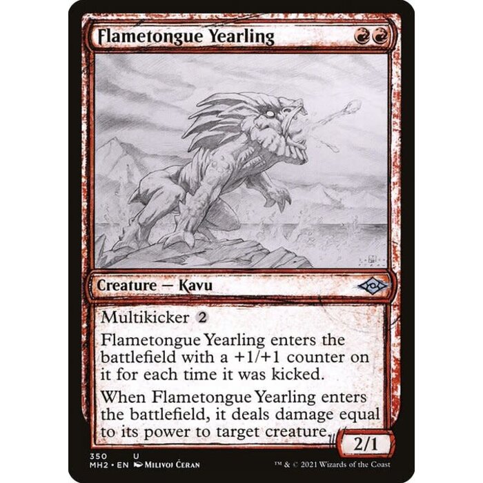 Magic: The Gathering Flametongue Yearling (Showcase) (350) Near Mint