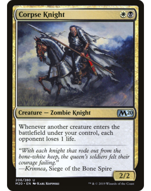Magic: The Gathering Corpse Knight (2/3 Misprint) (206) Lightly Played