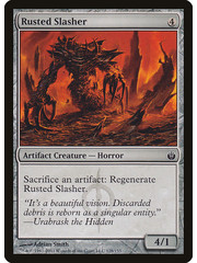 Magic: The Gathering Rusted Slasher (128) Moderately Played