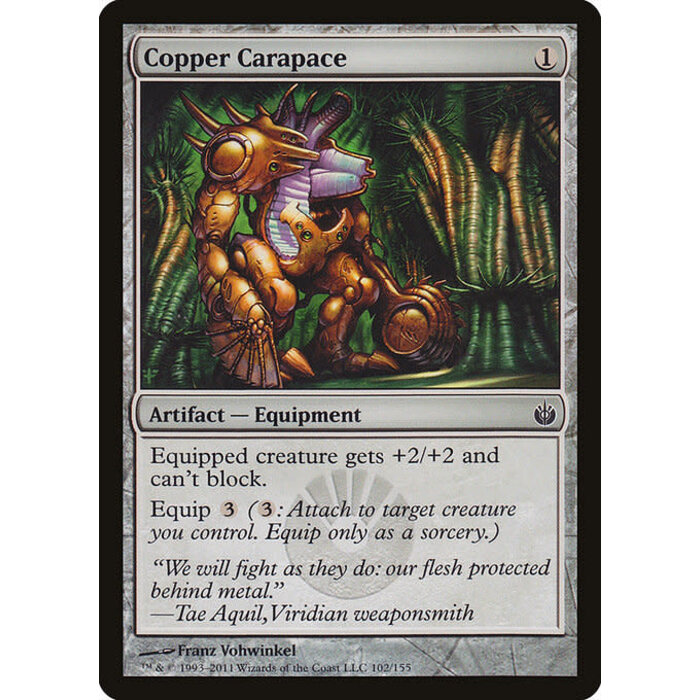 Magic: The Gathering Copper Carapace (102) Moderately Played