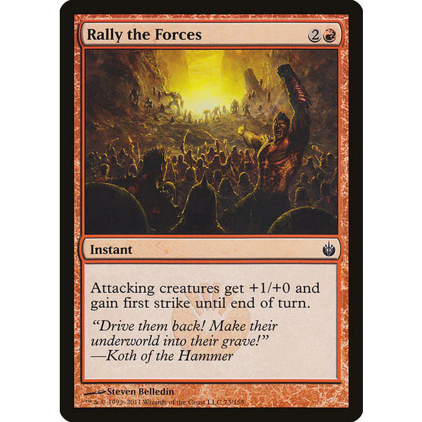 Magic: The Gathering Rally the Forces (073) Moderately Played