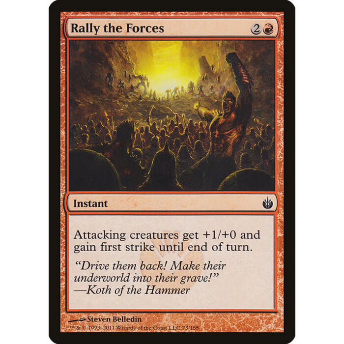 Magic: The Gathering Rally the Forces (073) Moderately Played