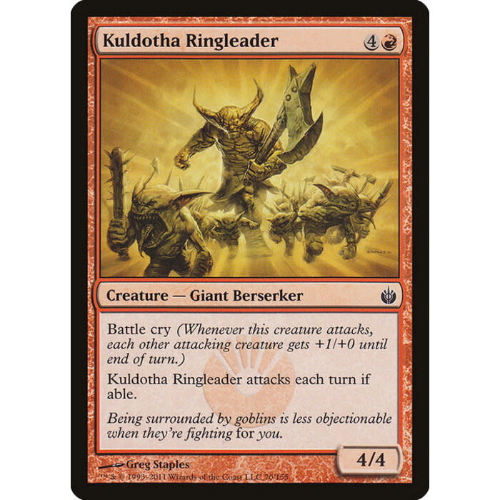 Magic: The Gathering Kuldotha Ringleader (070) Moderately Played