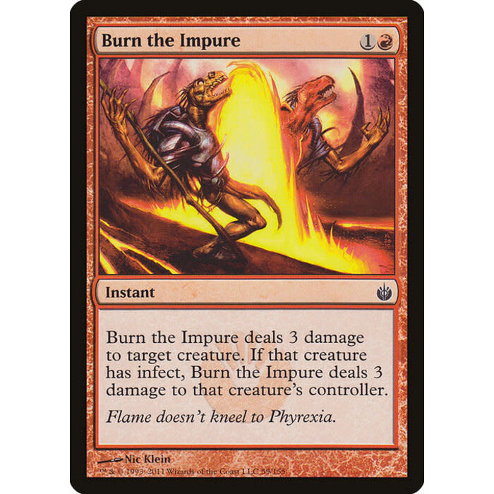Magic: The Gathering Burn the Impure (059) Moderately Played