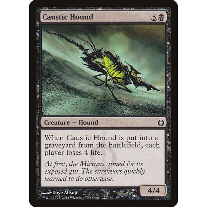 Magic: The Gathering Caustic Hound (040) Moderately Played