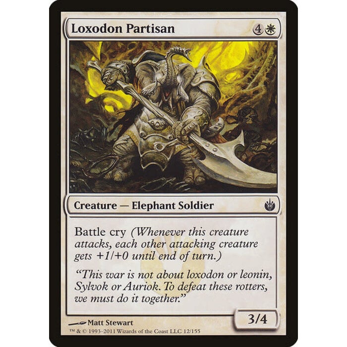 Magic: The Gathering Loxodon Partisan (012) Moderately Played