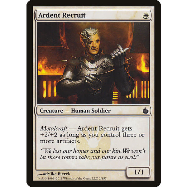 Magic: The Gathering Ardent Recruit (002) Moderately Played