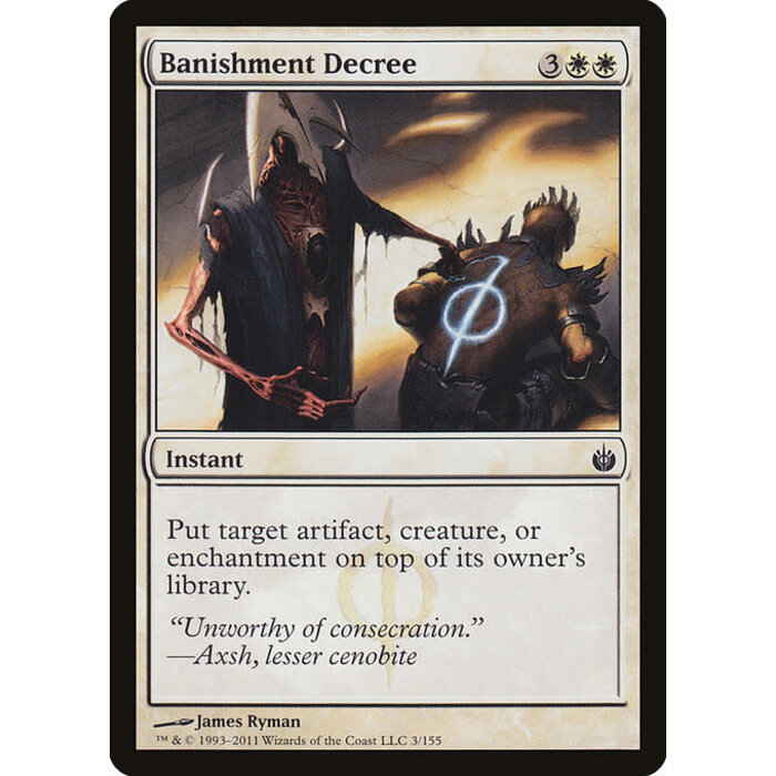 Magic: The Gathering Banishment Decree (003) Moderately Played