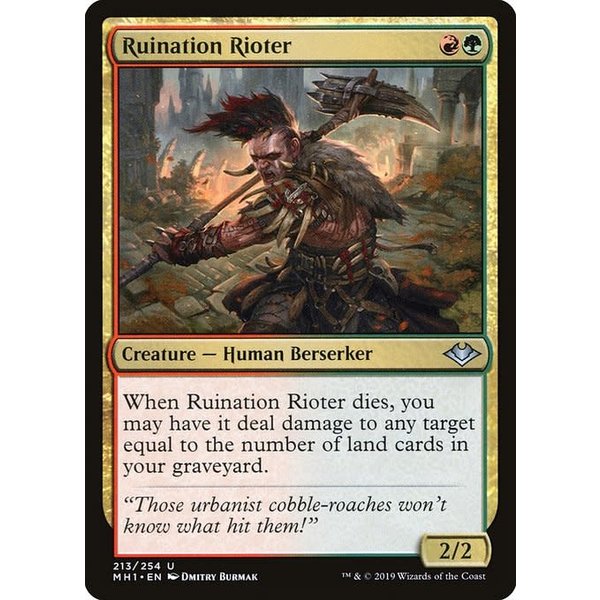 Magic: The Gathering Ruination Rioter (213) Lightly Played