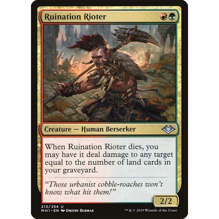 Magic: The Gathering Ruination Rioter (213) Lightly Played