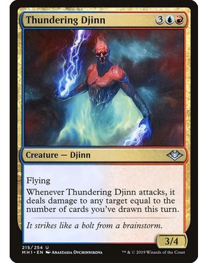 Magic: The Gathering Thundering Djinn (215) Lightly Played