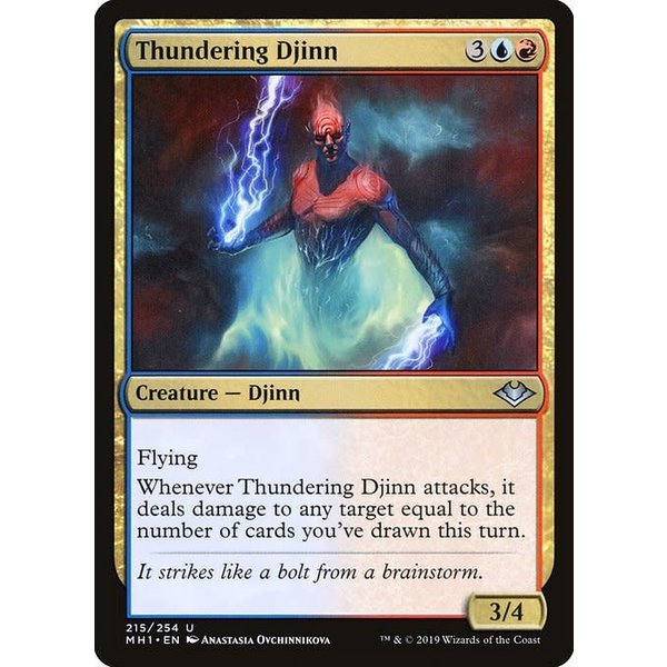 Magic: The Gathering Thundering Djinn (215) Lightly Played