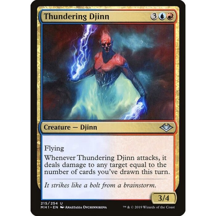 Magic: The Gathering Thundering Djinn (215) Lightly Played