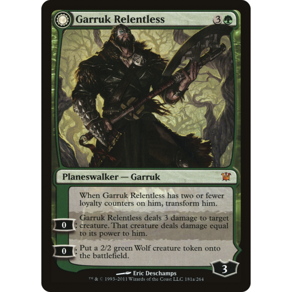 Magic: The Gathering Garruk Relentless (181a) Moderately Played Foil