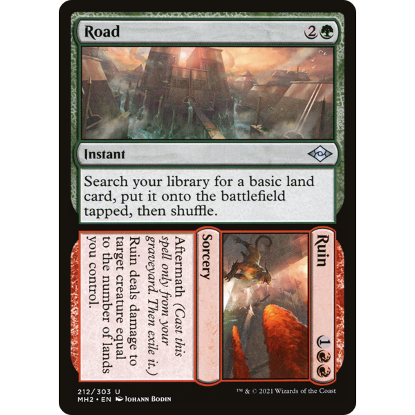 Magic: The Gathering Road // Ruin (212) Near Mint