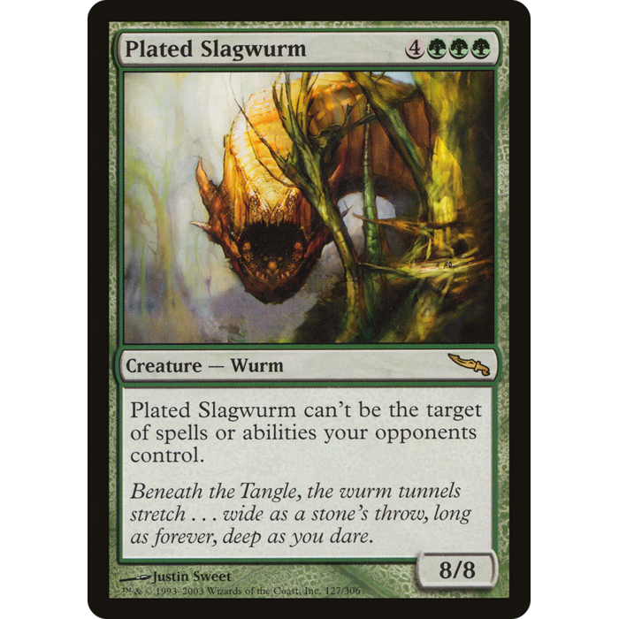 Magic: The Gathering Plated Slagwurm (129) Moderately Played