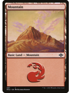 Magic: The Gathering Mountain (487) (Foil Etched) (487) Near Mint Foil