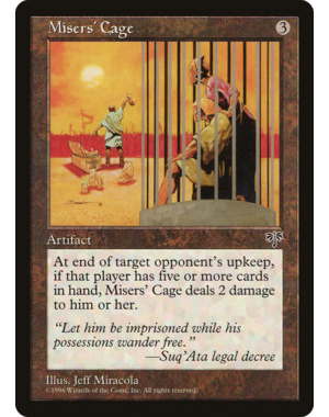 Magic: The Gathering Misers' Cage (311) Moderately Played