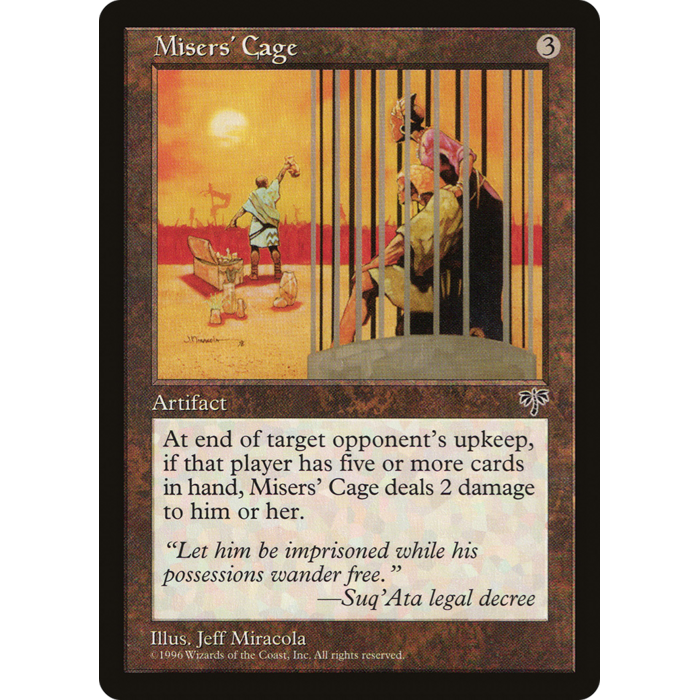 Magic: The Gathering Misers' Cage (311) Moderately Played